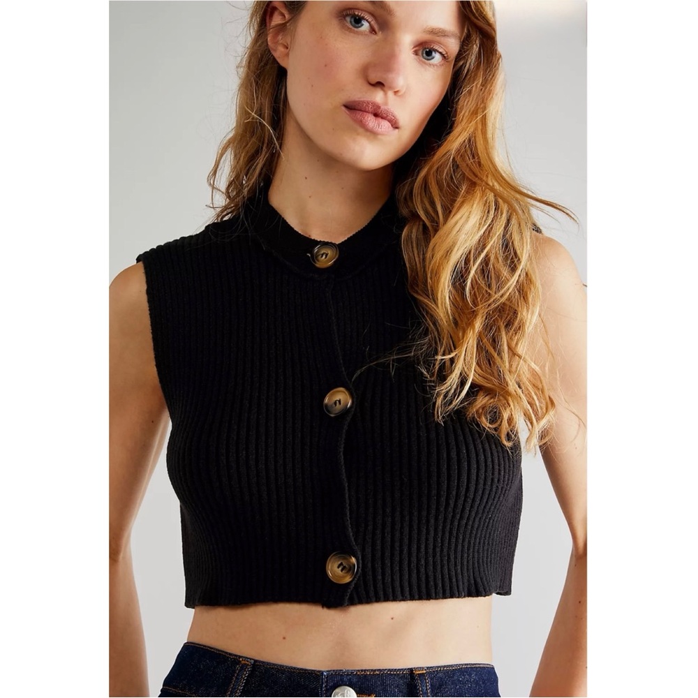 Free People Naiome Micro Vest